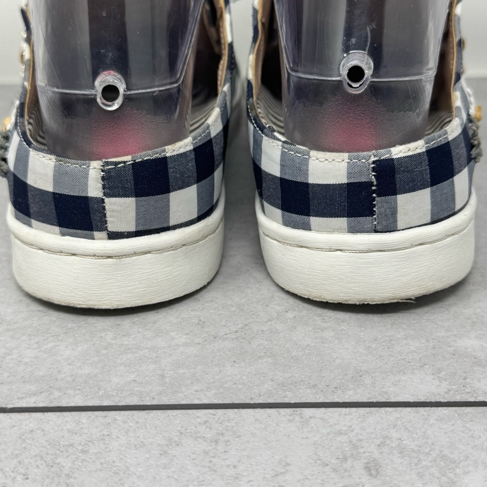 Betsey Johnson Edna Black & White Gingham Checkered Slip On Sneakers 7.5 - Picture 5 of 12